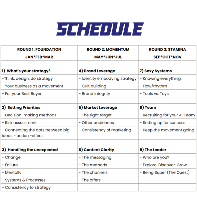 SCHEDULE